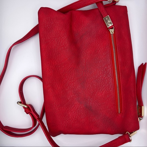 Shiraleah Red Vegan Leather Crossbody Purse - Picture 2 of 7